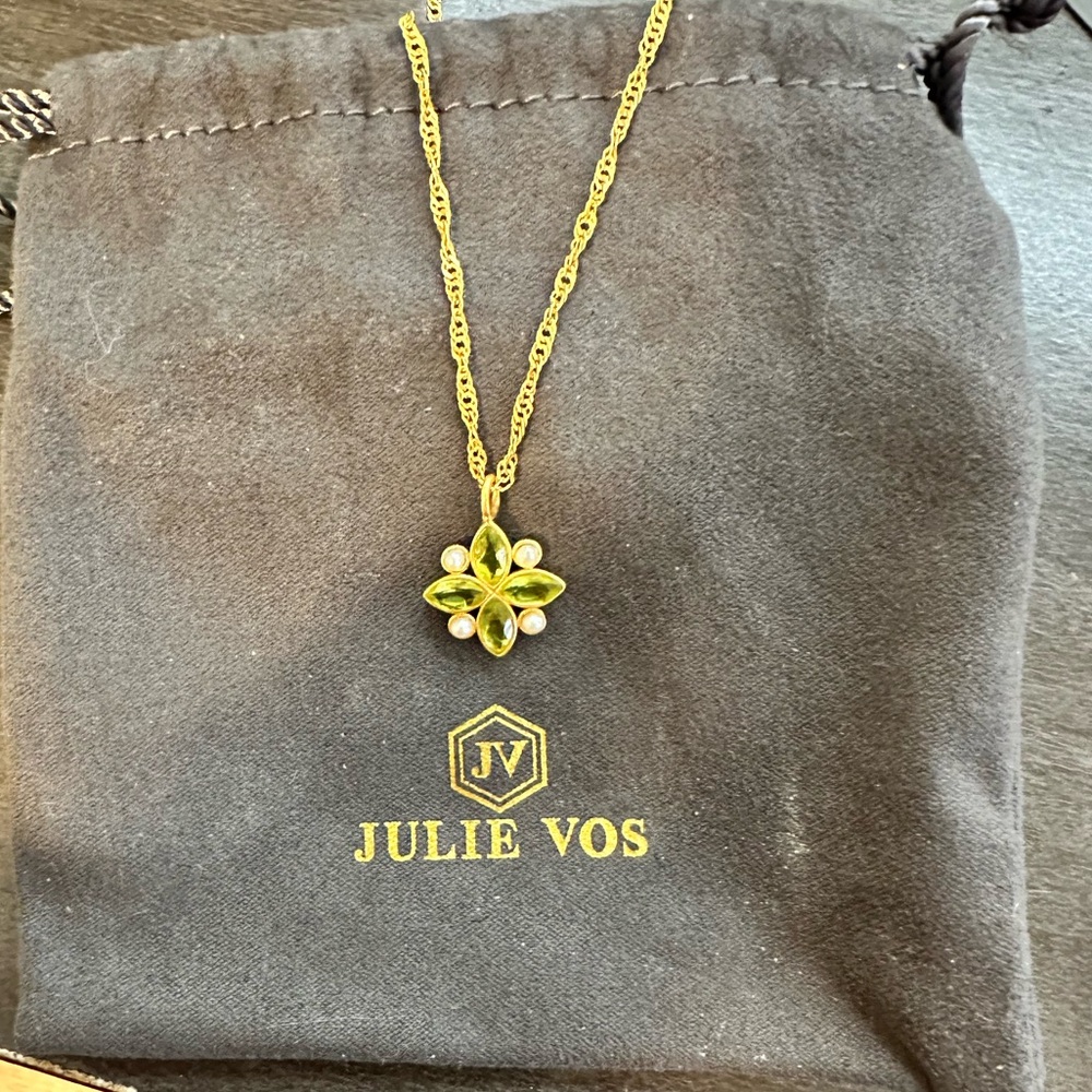 Julie Vos charlotte delicate charm necklace